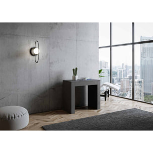 Consolle allungabile 90x42/198 cm Emy Small Antracite Spatolato.