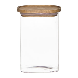 Bocal - HOME DECO FACTORY - HERITAGE - Borosilicate - Empilable - Transparent et marron