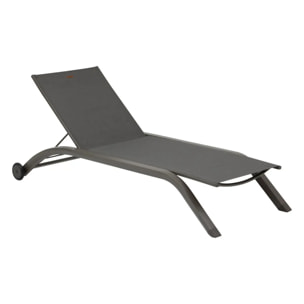 Transat "Jimani" anthracite & graphite 2 roues en aluminium et texaline