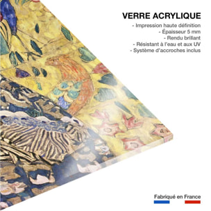 Tableau d'art de Klimt La Dame à l'éventail Tableau plexiglas