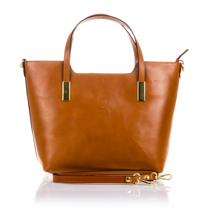 Agostina Bolso tote Donna.Pelle autentica Tamponato