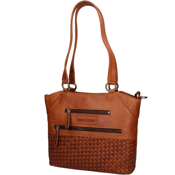 Borsa a spalla  da uomo In Vera pelle Made in Italy 30x30x6 cm