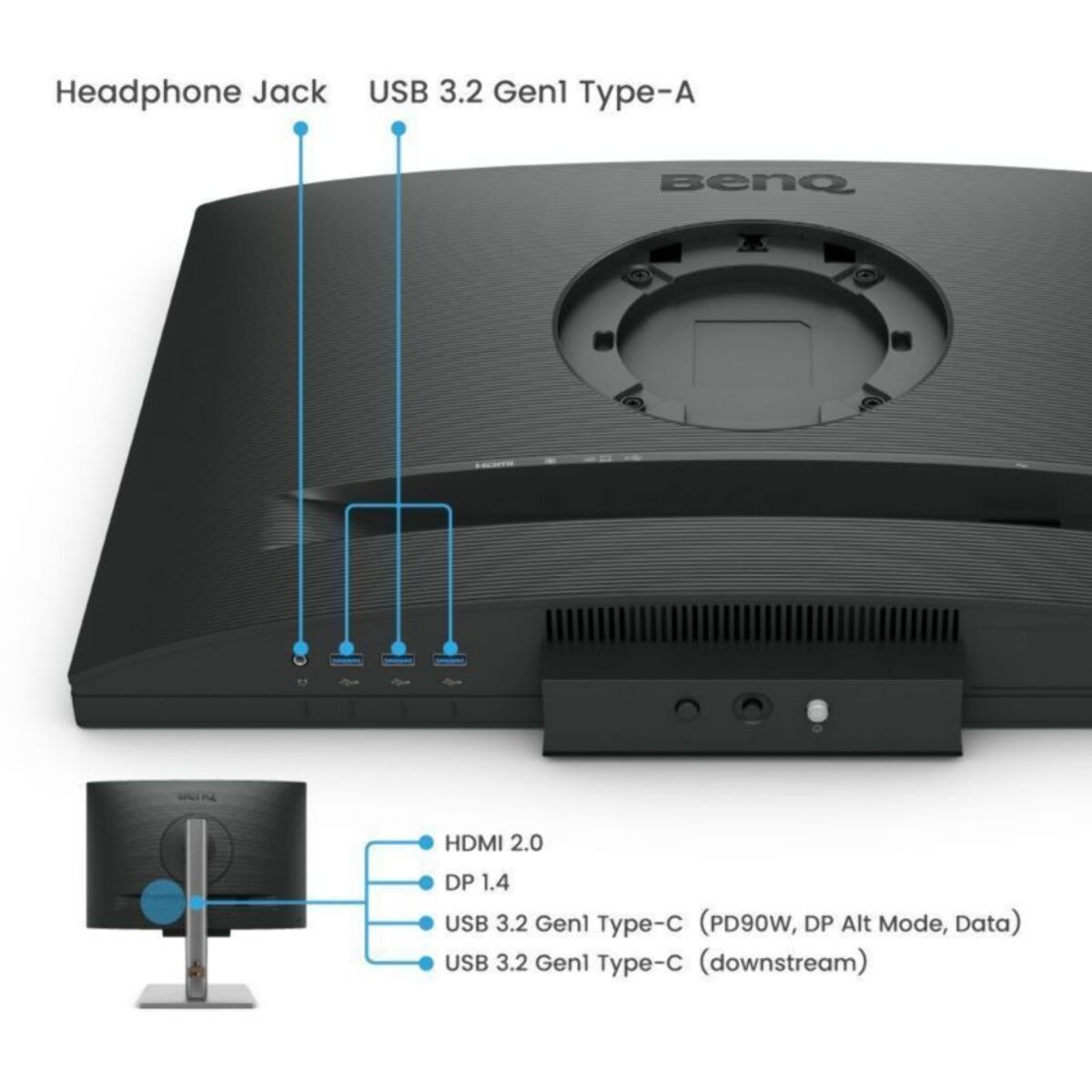 Ecran BENQ RD240Q 24" IPS DQHD HDR USB-C 90W