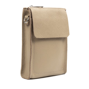 Albaretto Bolso bandolera de mujer de piel auténtica acabado Dollaro