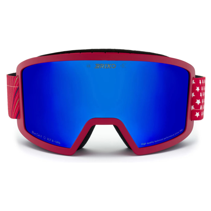 Briko - Maschere /Occhiali Protettivi, Uomo Donna, Rosso - Frostbite Usa