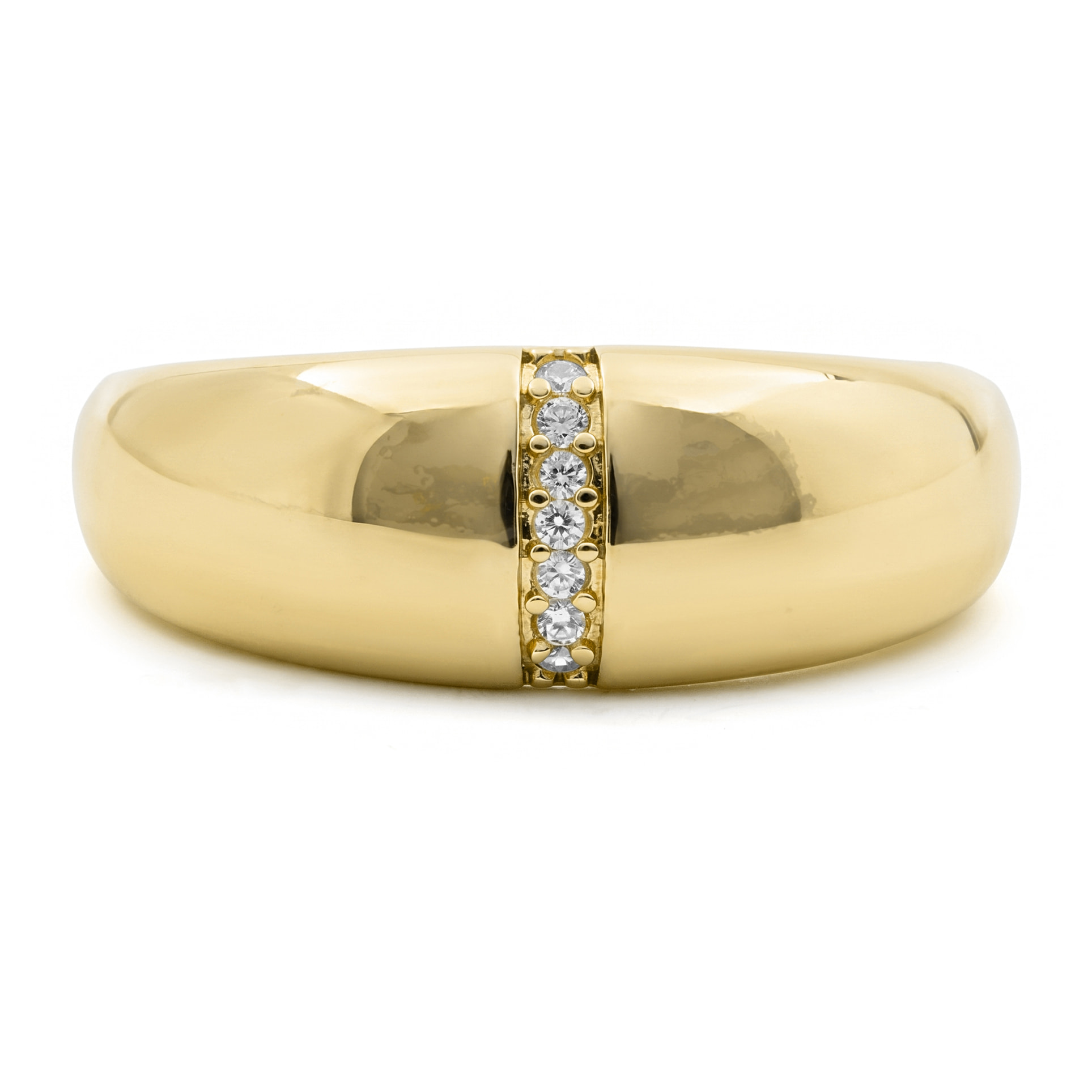 Anillo Dushli acabado oro amarillo 18k