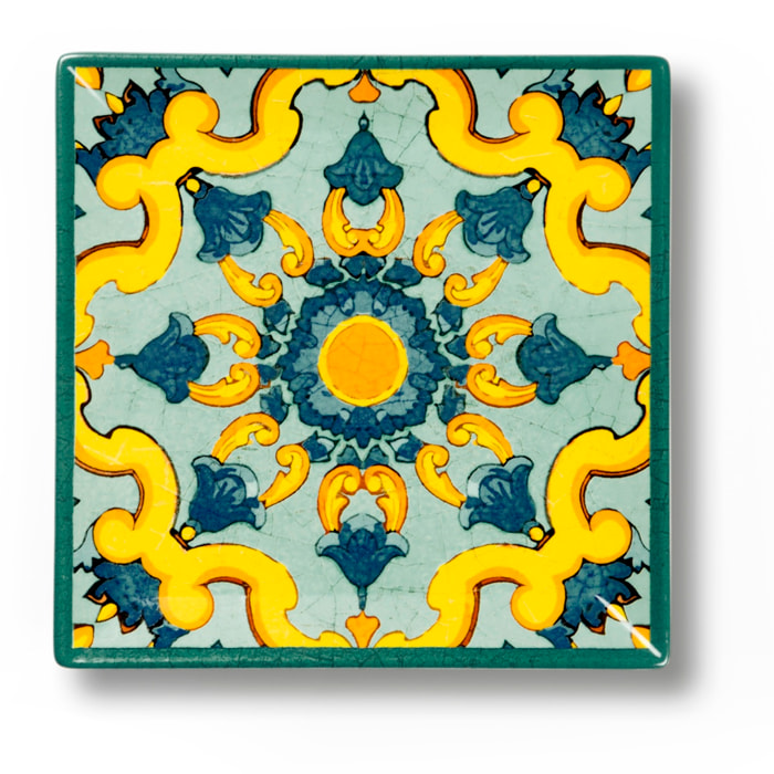 Set de 6 assiettes carrées Excelsa – Trinacria, Céramique Multicolore