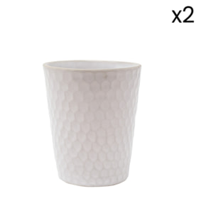 Set 2 bicchieri Impronte in stoneware