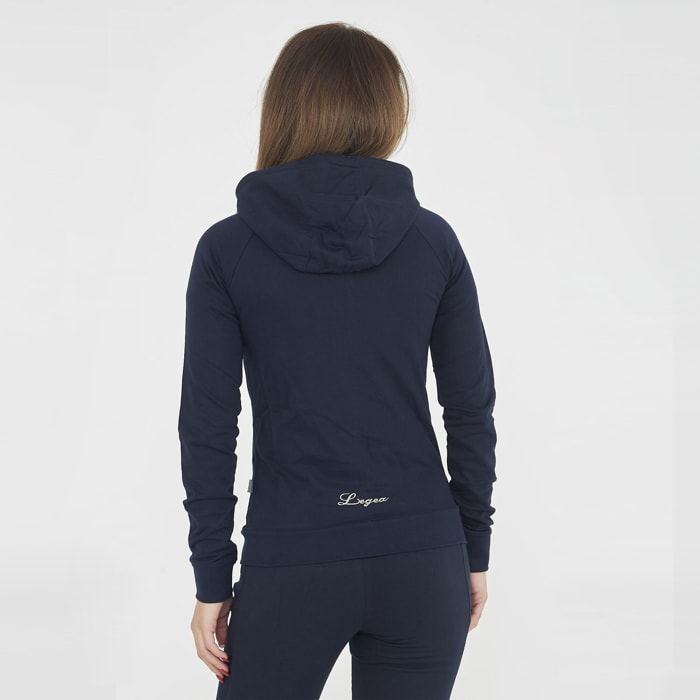 Felpa sportiva con zip DAIR blu