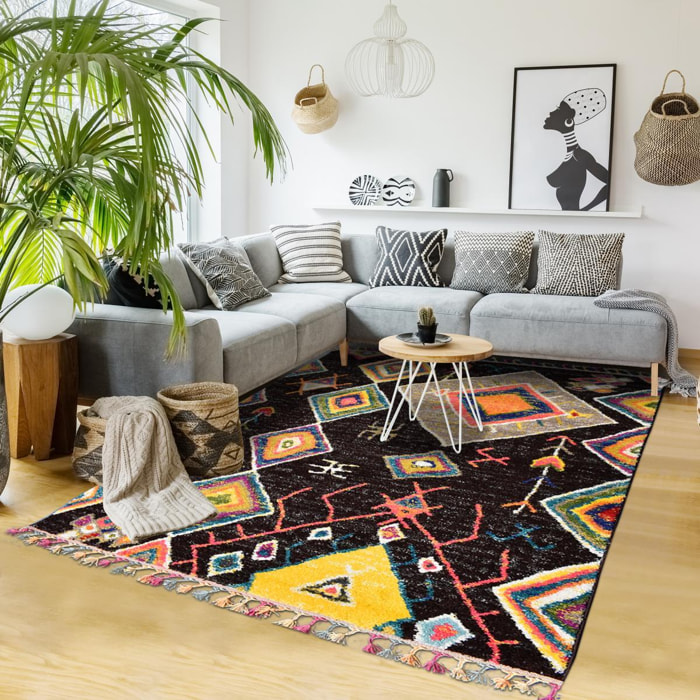 Tapis berbère tissé motif ethnic DISE