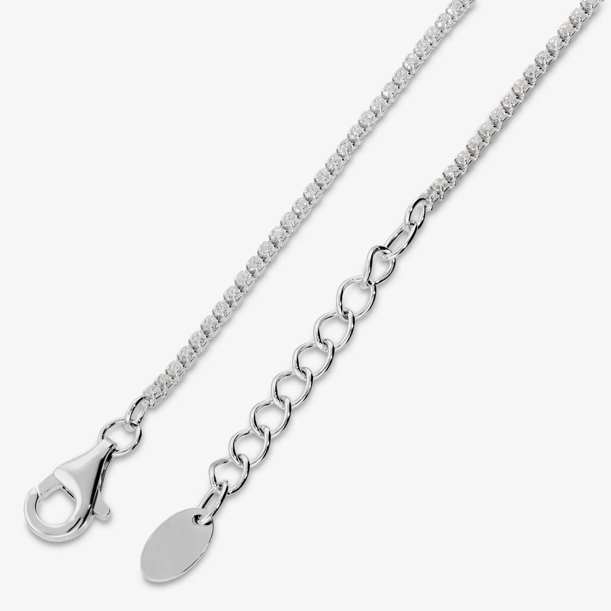 Bracciale Tennis con Cubic Zirconia Rosse 1.2mm