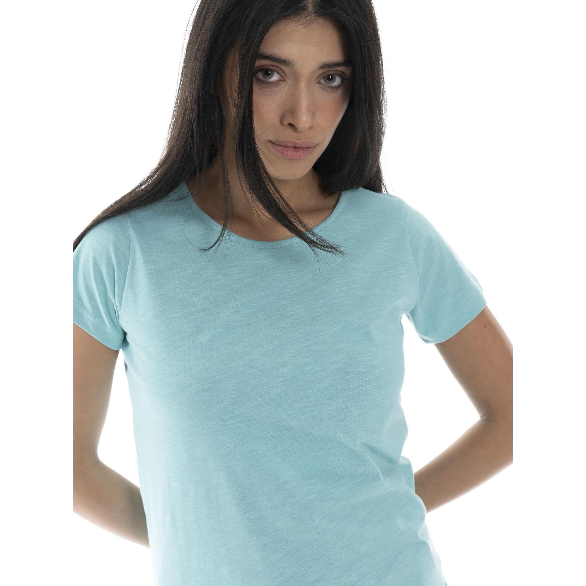 Leone Camiseta básica de mujer de manga corta