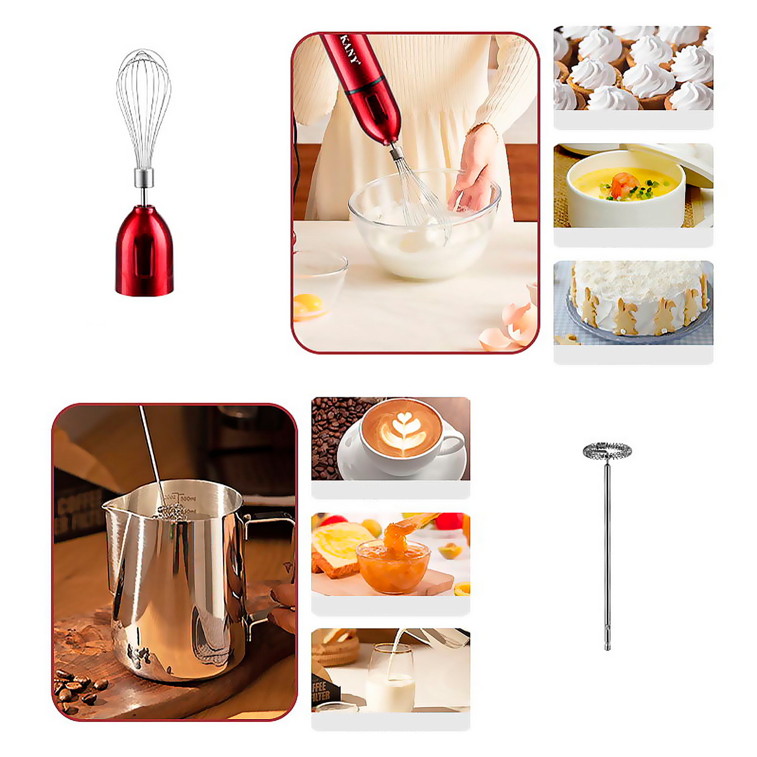 Robot da cucina multifunzione 5 in 1. Motore in rame con 600W di potenza e 2 livelli di velocità.