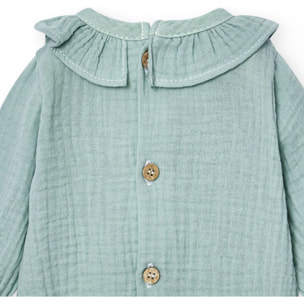 Body bebé manga larga cuello bambula