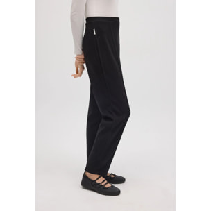 Pantaloni effetto velluto a coste nero