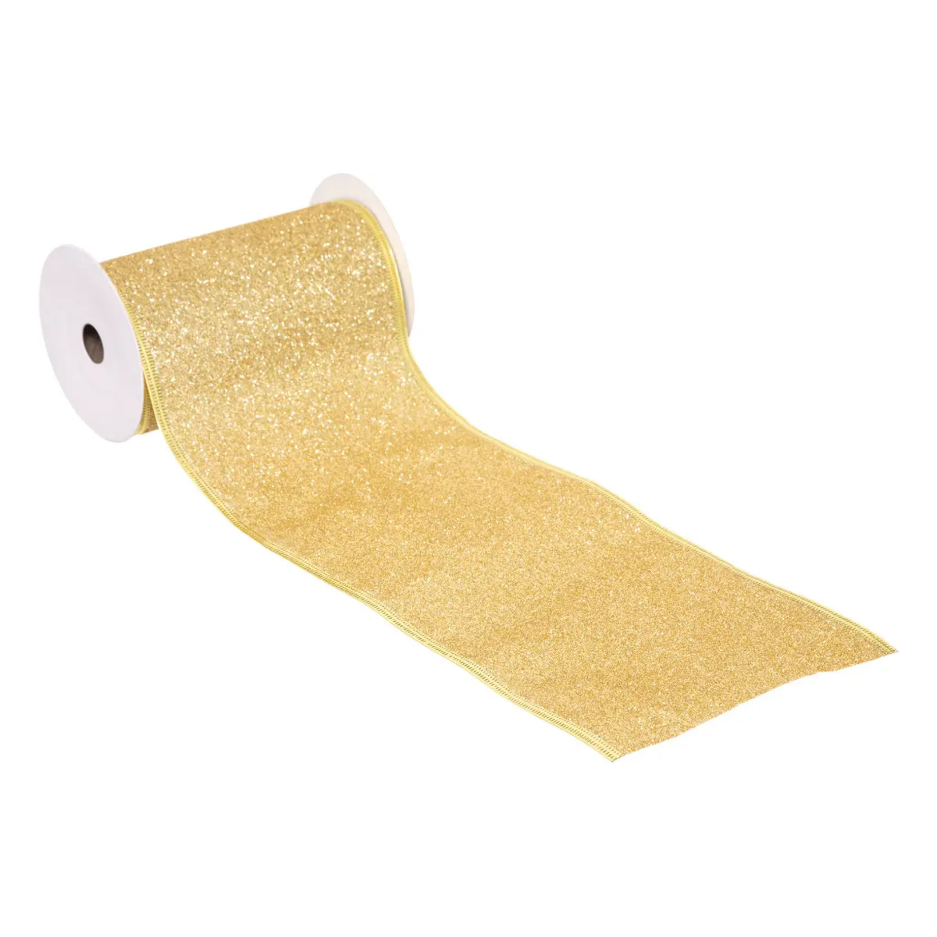 Guirlande de Noël ruban 12cmx5m doré