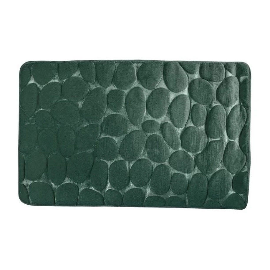 MSV Tapis de bain  Microfibre PEBBLE 40x60cm Vert Foncé