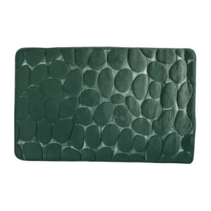 MSV Tapis de bain  Microfibre PEBBLE 40x60cm Vert Foncé