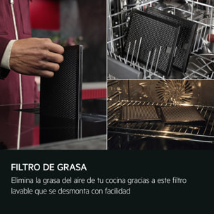AEG Placa de inducción con campana extractora de 80 cm TH84CB03FB