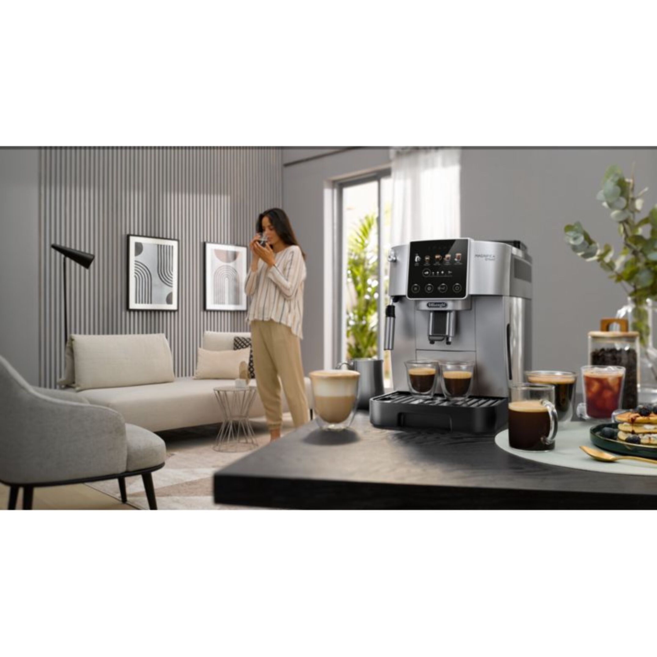 Expresso Broyeur DELONGHI FEB2252.SB Magnifica Start Pop Argent
