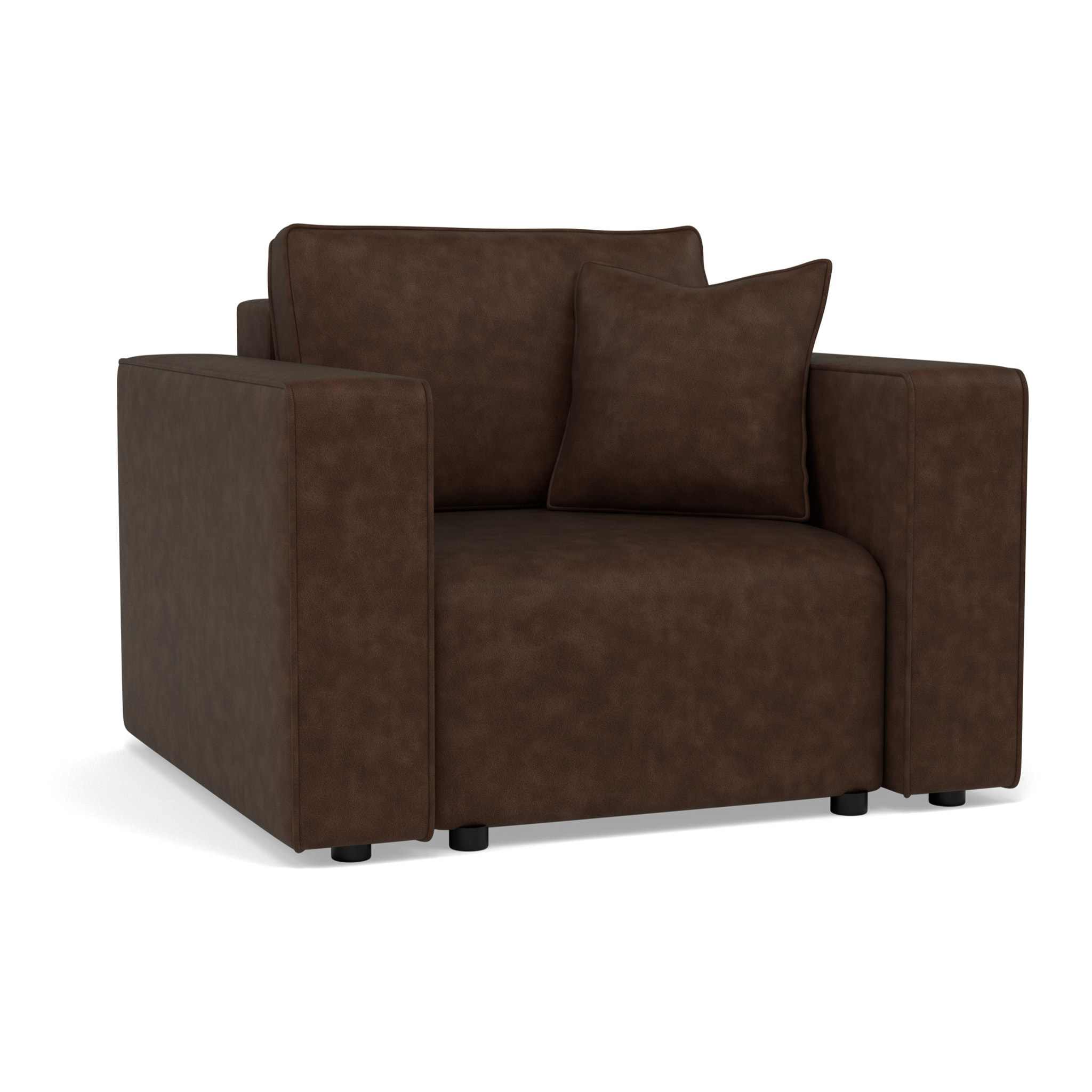 Topaze - fauteuil en simili - Marron