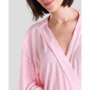 Bata corta mujer viscosa topitos ligera