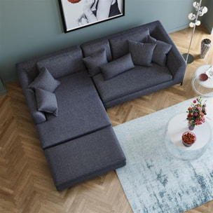 Pouf Gianni gris foncé Kare Design