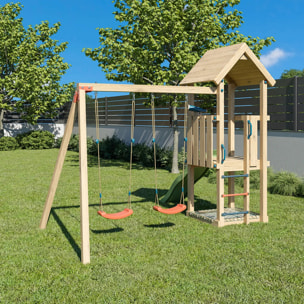 Aire de jeux bois 1,90 m EASY XPLORER 2 - 6 enfants