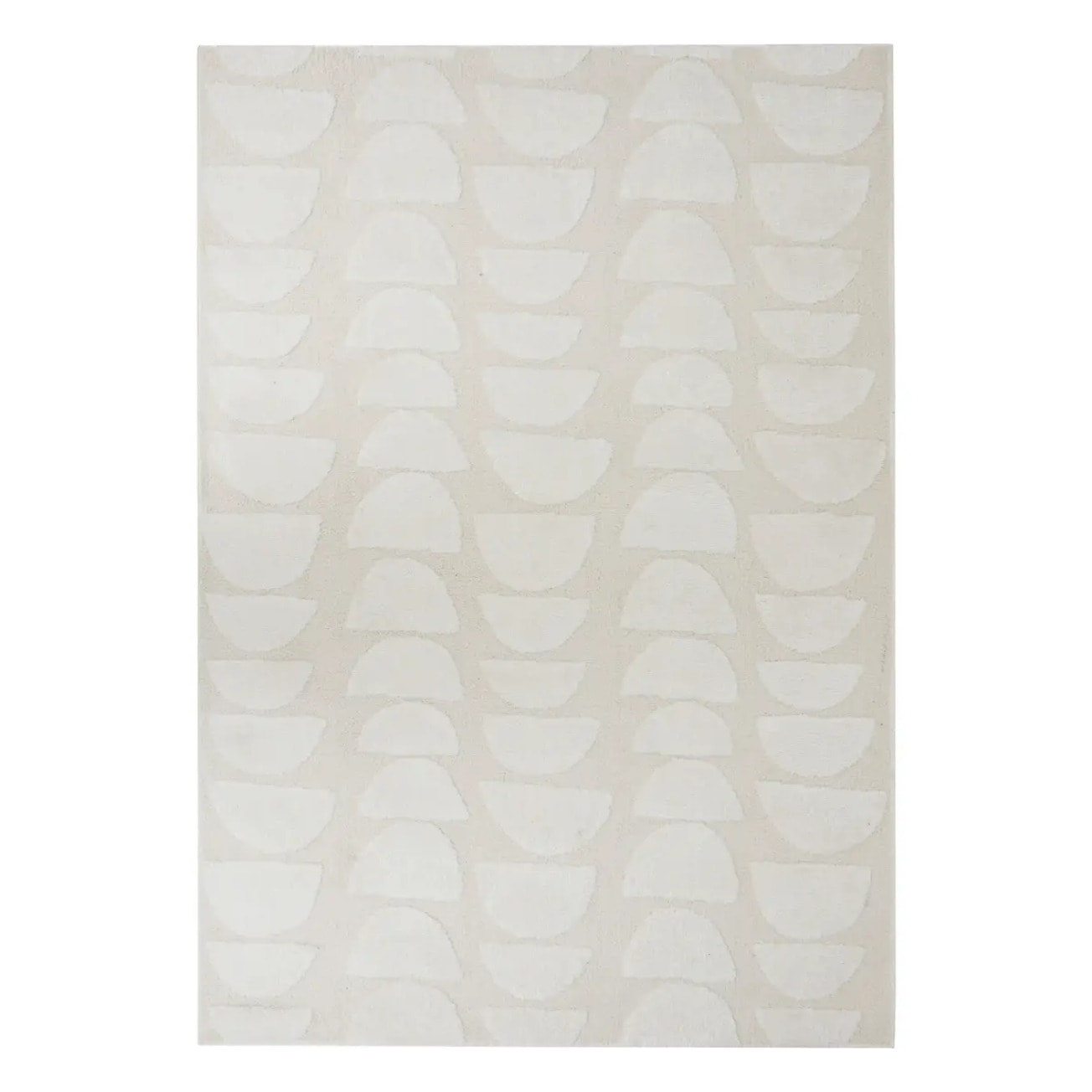 Tapis effet laine Anoai blanc 150x100cm