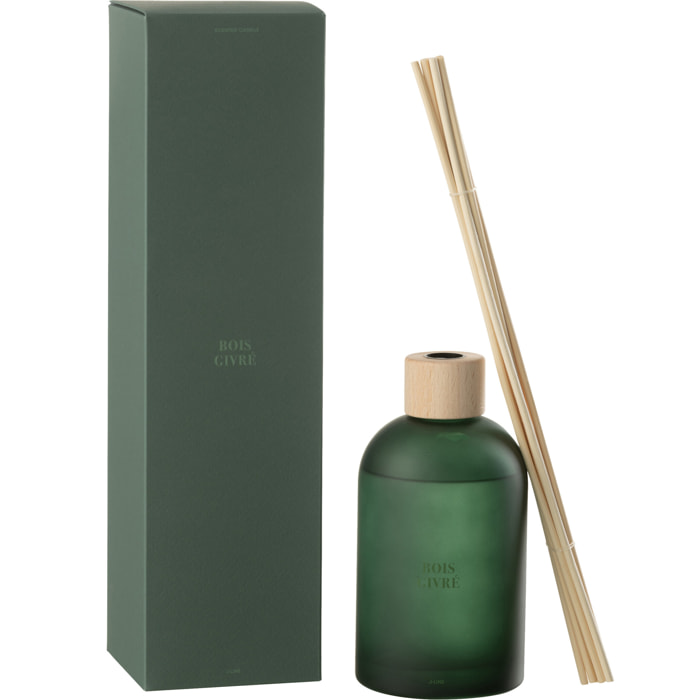 J-Line Bâtonnets parfumés Accords Essentiels - Bois Givré - vert - 550 ml