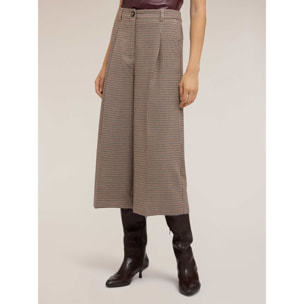 Motivi - Pantaloni cropped fantasia check - Beige