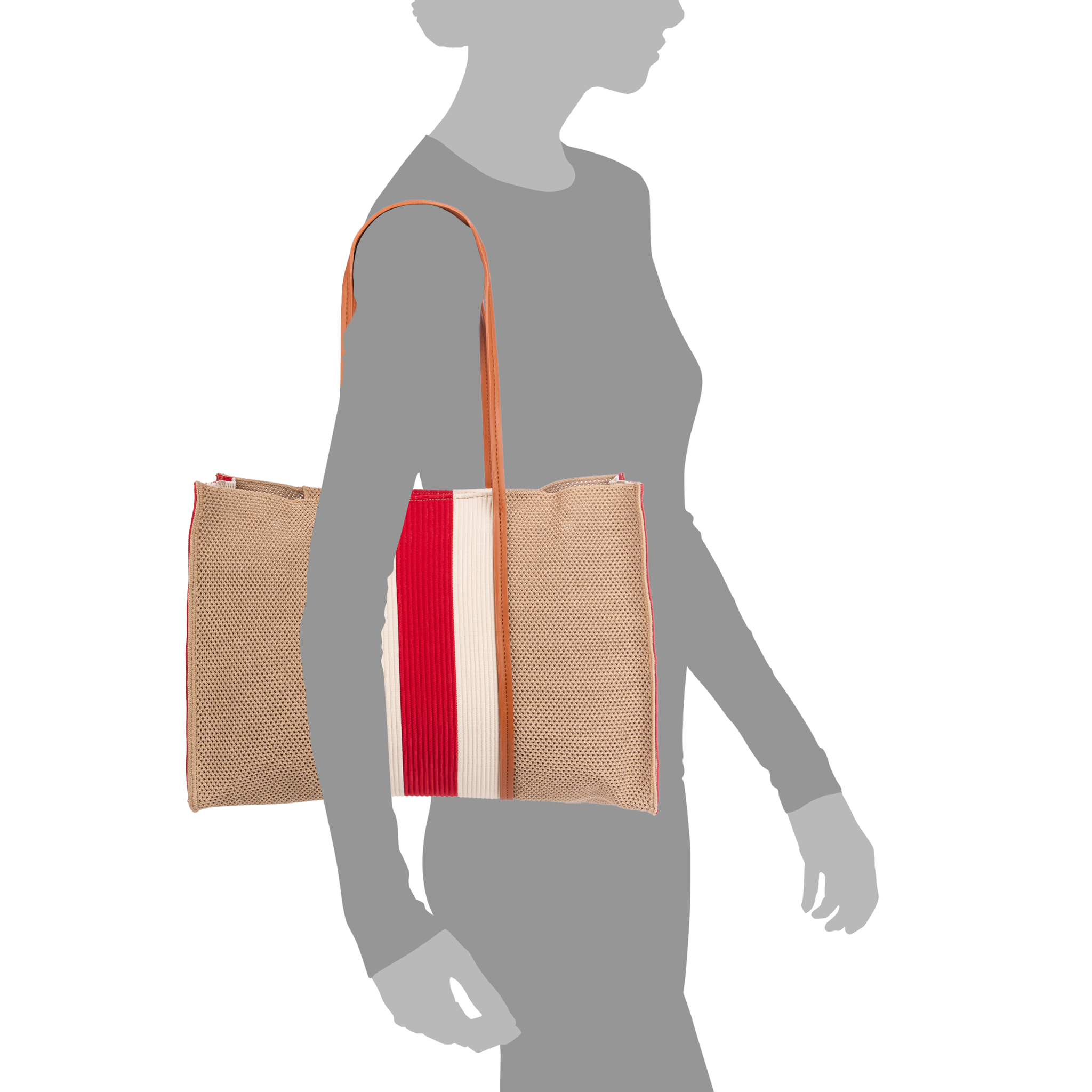 Borbore Bolso shopper Mujer. Fabricado en rafia sintética entrelazada.