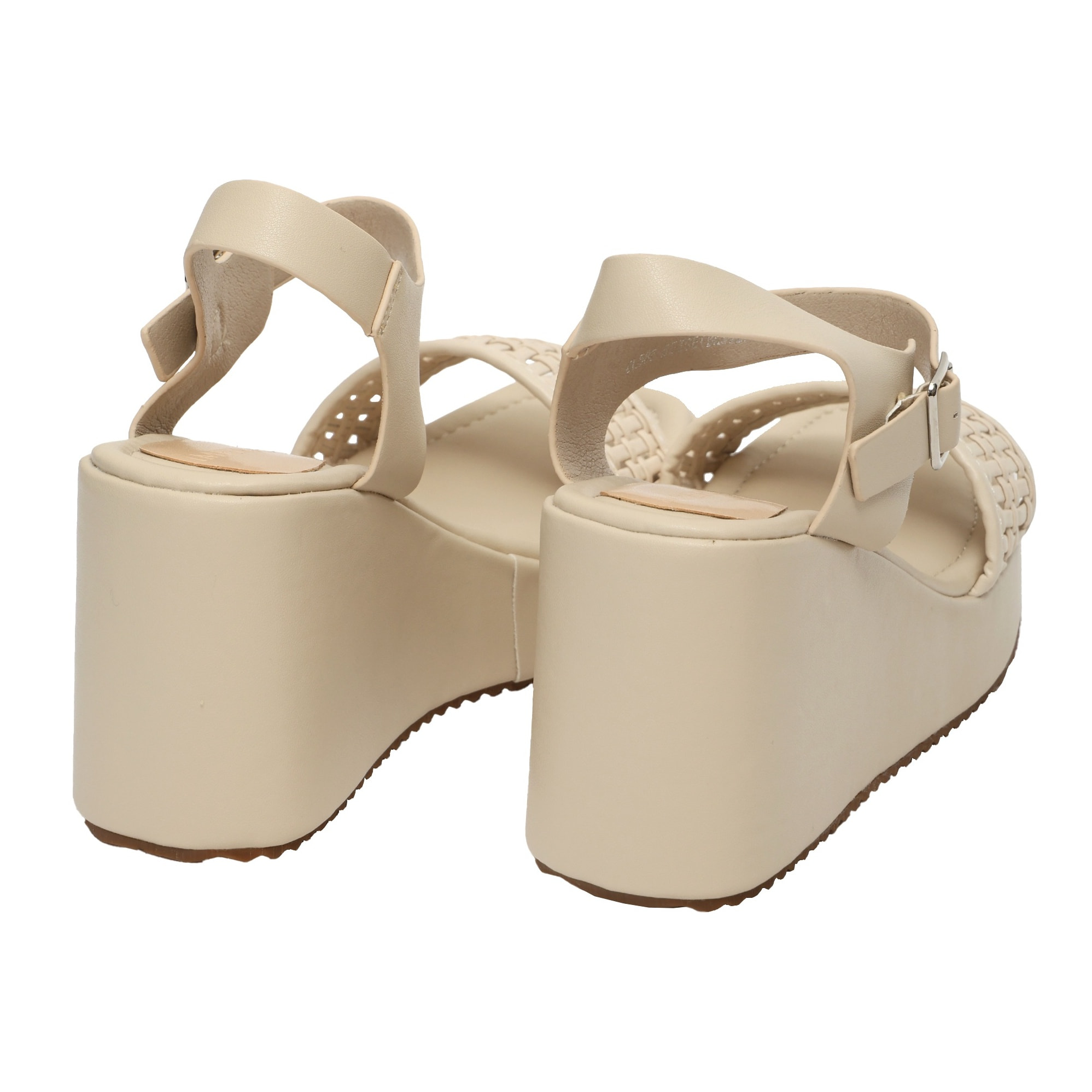 Sandali zeppa - tacco 9,50 cm - plateaux 3,0 cm