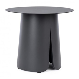 Tavolino rotondo BRYAN in alluminio antracite