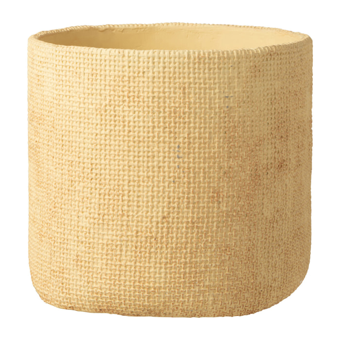 J-Line cache-pot Sunny - ciment - beige - large - Ø 26 cm