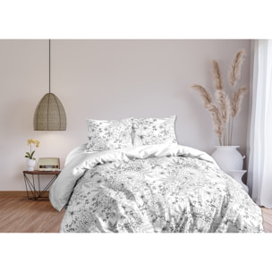 Parure Vagabonde Housse de couette 240x220 + 2 Taies - 100% Coton 57 fils - Certifié Oeko-tex