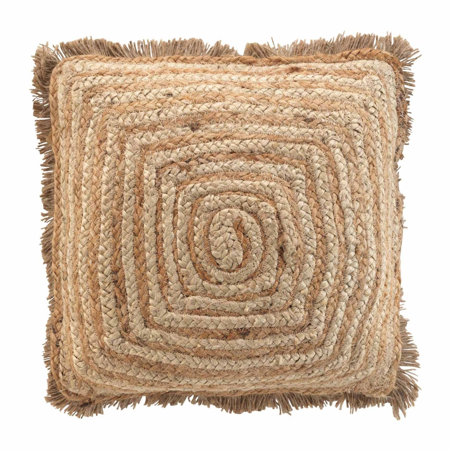 Coussin en jute bohème - Naturel