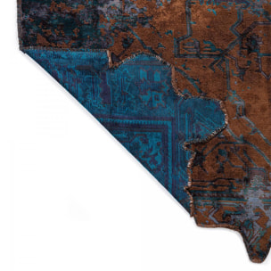 ATIMA Tapis salon kilim, Forme originale, Tissé à la main