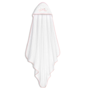 Capa Baño 1X1 Mod Ositos Baby Juguetones + Gorro Bco/Rosa