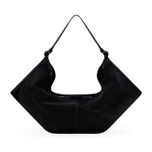 Bolso de hombro negro con cierre de imán