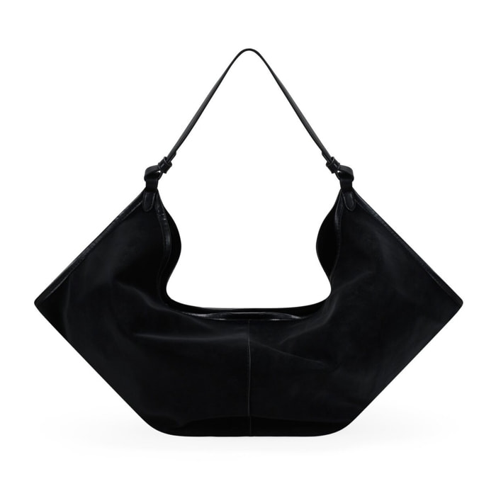 Bolso de hombro negro con cierre de imán