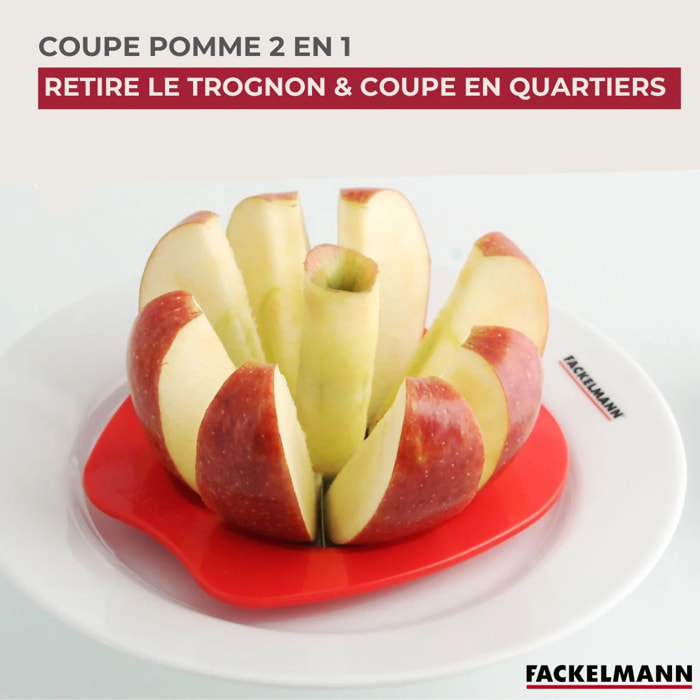 Coupe pomme en 8 morceaux couleur aléatoire Fackelmann Colors Edition