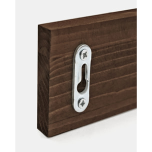Cintre mural en bois massif ton noyer 26x5cm Hauteur: 5 Longueur: 26 Largeur: 1.4