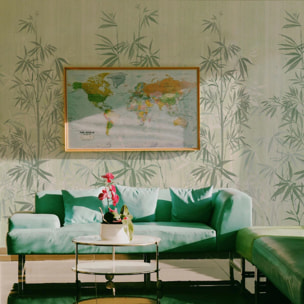 Carta da Parati Foresta di Bambù in Stile Acquerello Giapponese