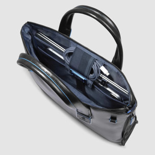 Piquadro Borsa porta pc e iPad® in pelle personalizzabile con protezioni antiurto e RFID