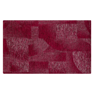 Tappeto Jacquard Ideale Salotto Camera Ingresso Made In Italy Antiscivolo, Lavabile, Morbido Disegno Graffio Magenta By Suardi