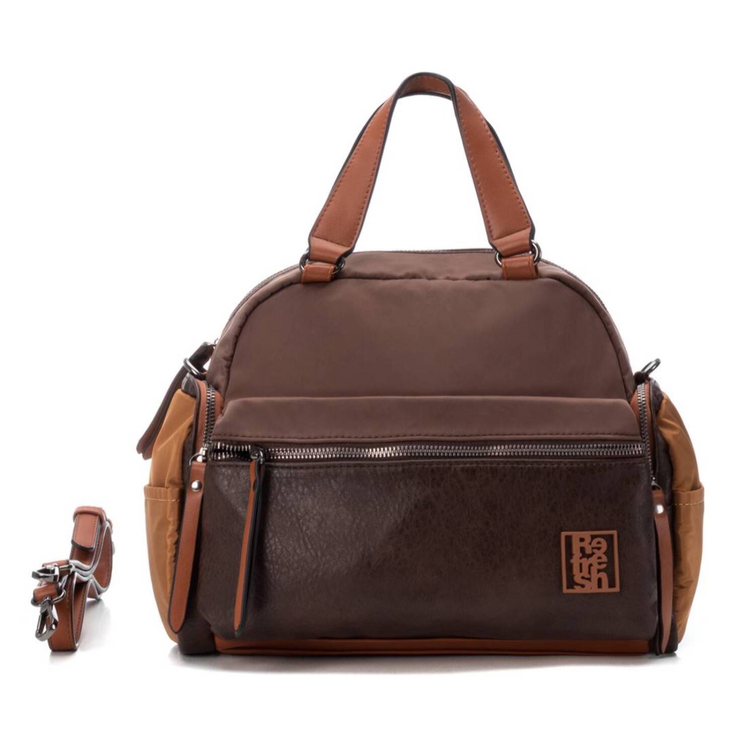 Bolso hombro taupe