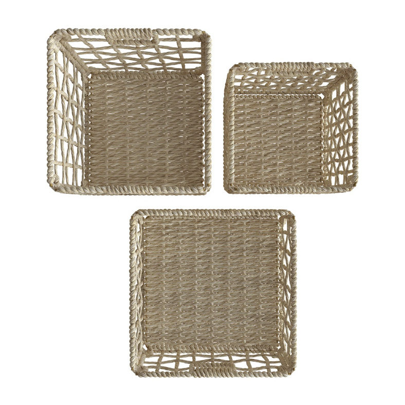 Set de 3 paniers en fibres naturelles - Janice