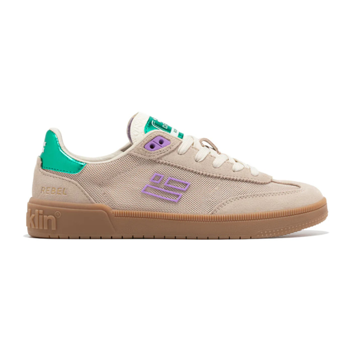 Zapatillas Deportivas Mujer Rebel Mesh Flag Beige