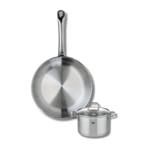 Ensemble de 1 Poêle de cuisson 28 cm et 1 faitout 14 cm Elo Profi Citrin
